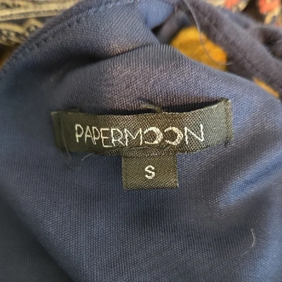 Anthropologie Papermoon Blue Spaghetti Strap Maxi Dress Size S - Picture 8 of 10